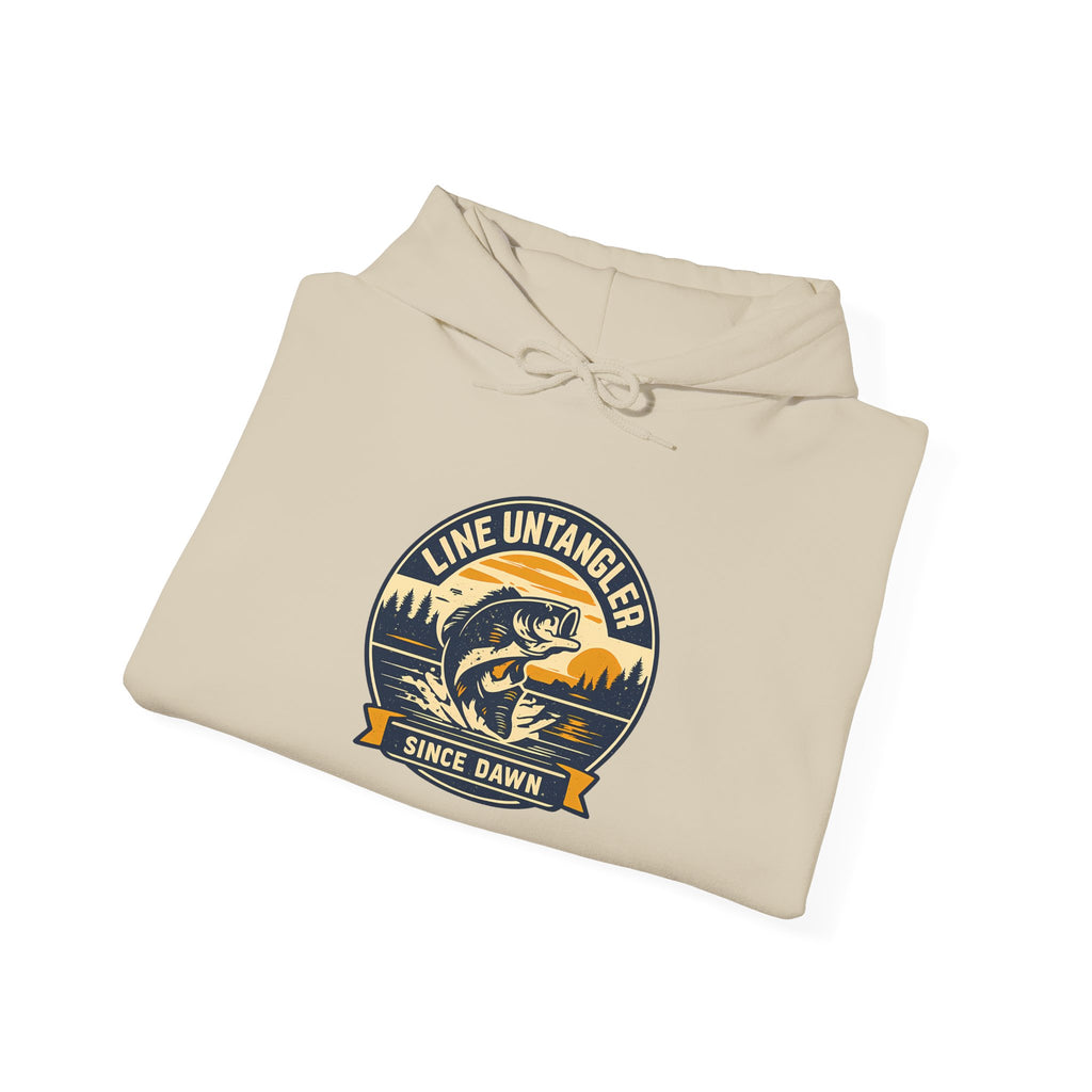 Line Untangler Since Dawn Funny Retro Bass Fishing Hoodie