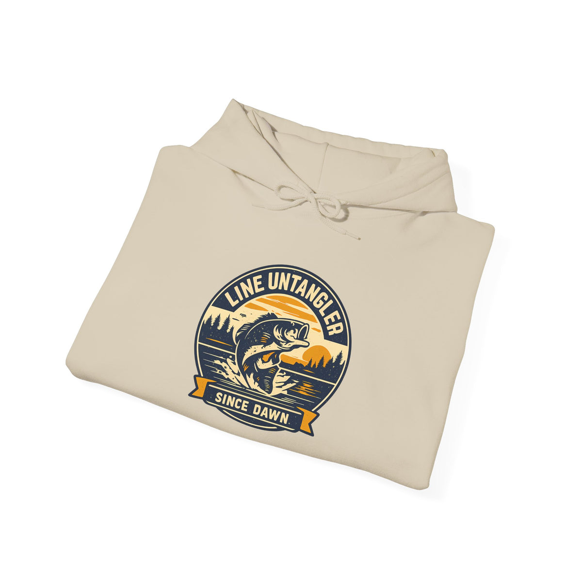 Line Untangler Since Dawn Funny Retro Bass Fishing Hoodie