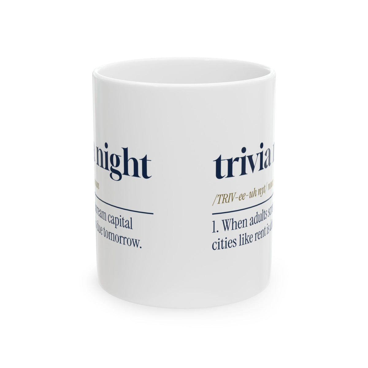 Trivia Night Coffee Mug Yelling Capitals