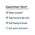 Funny Nurse Christmas Sticker Christmas Shift Checklist For Nurses