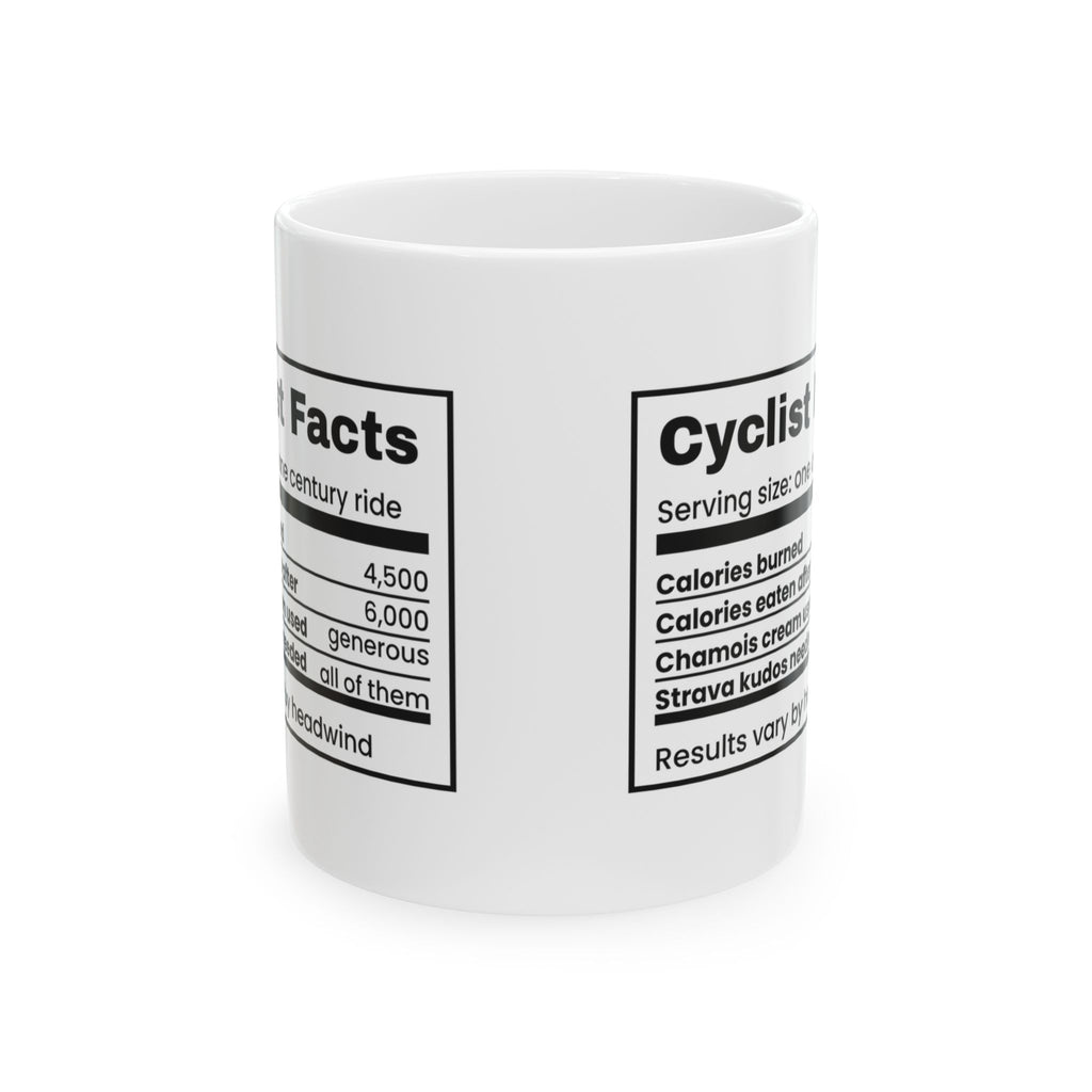 Cyclist Coffee Mug Calories Burned