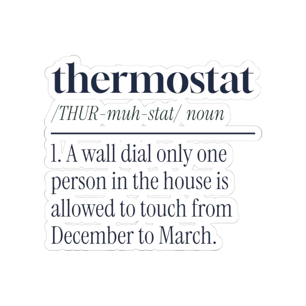 Funny Christmas Sticker Thermostat Definition For Dad