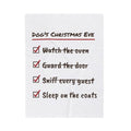 Funny Christmas Dog Throw Blanket Dog's Christmas Eve Checklist