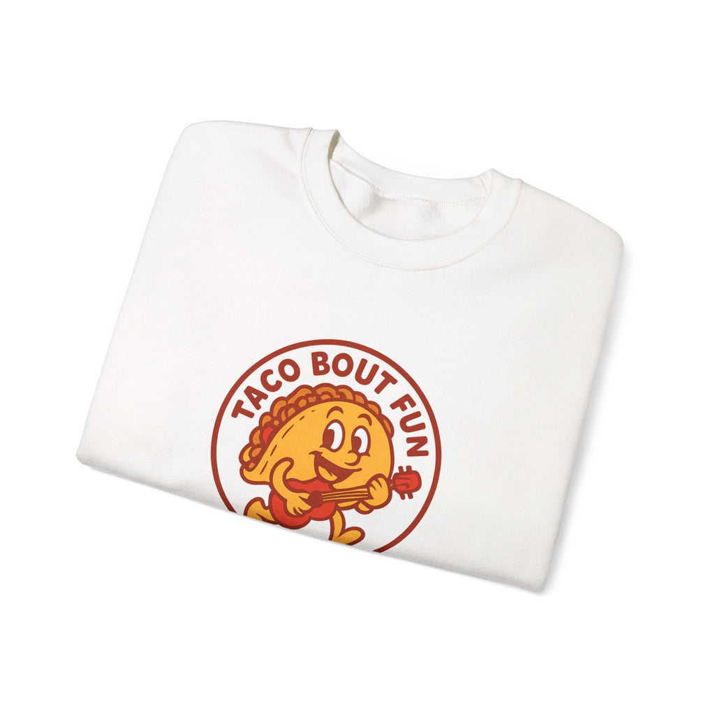 Taco Bout Fun Funny Retro Taco Pun Sweatshirt