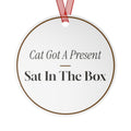 Funny Christmas Ornament The Cat Sat In The Box Cat Lover