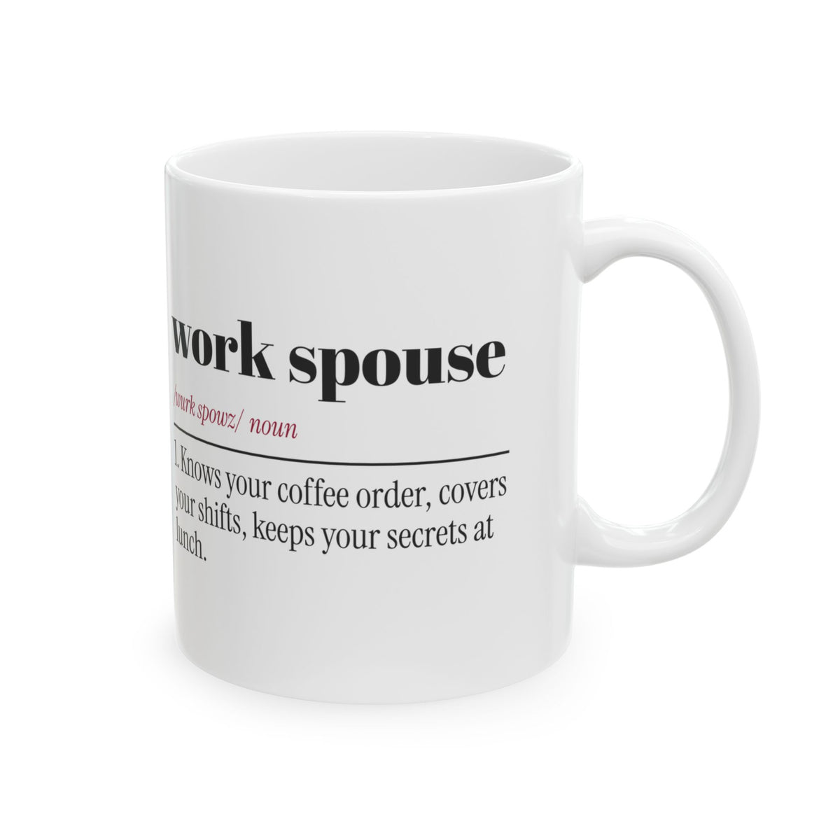 Funny Work Spouse Coffee Mug Office Valentine For Coworkers