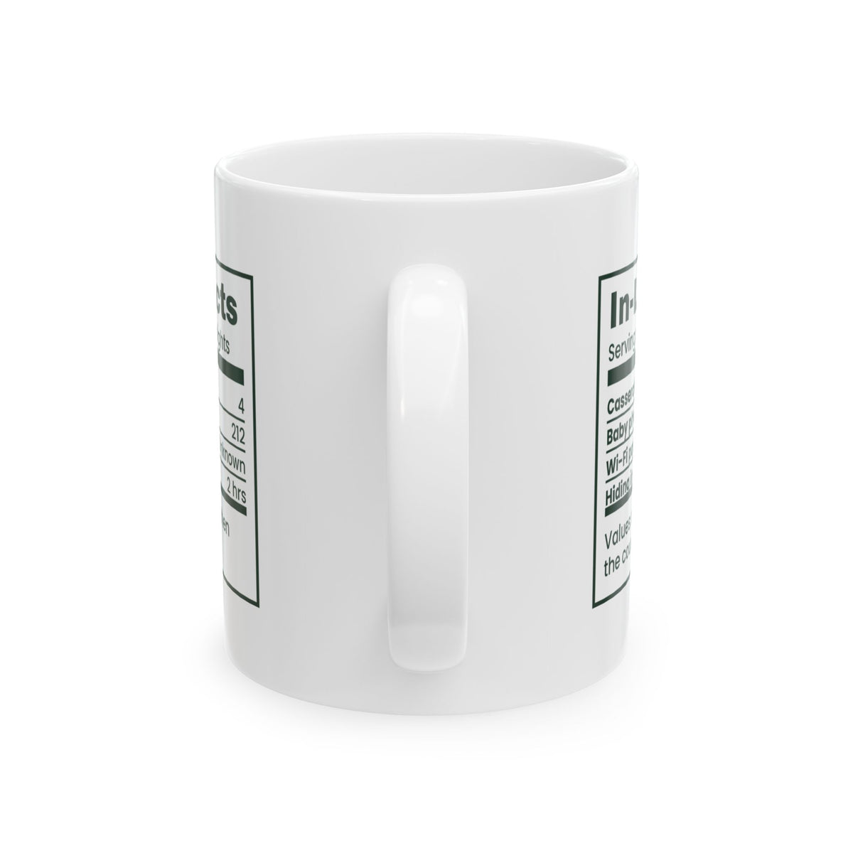 Funny Christmas Coffee Mug In-Law Facts Three Days Two Nights