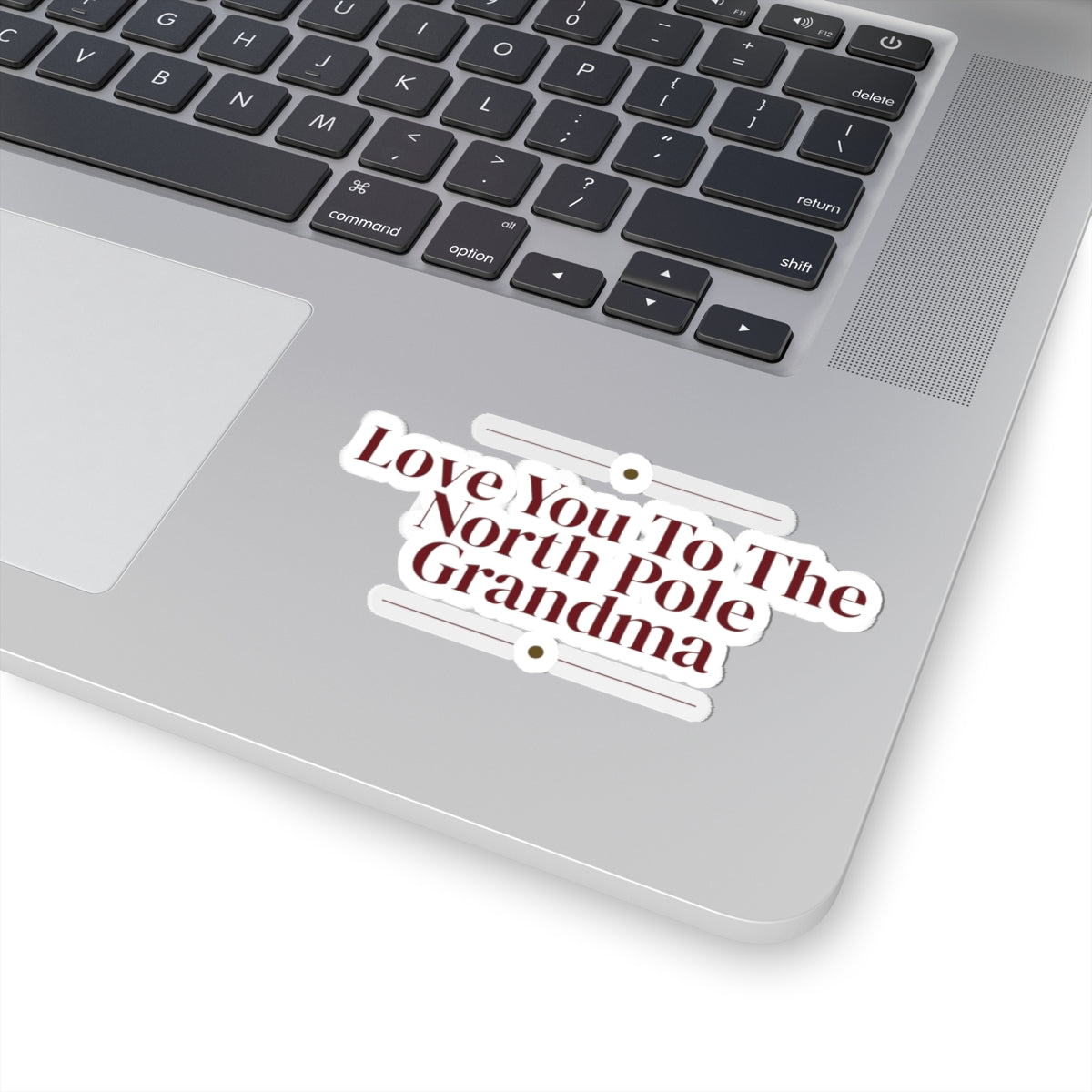 Christmas Sticker Love You To The North Pole Grandma