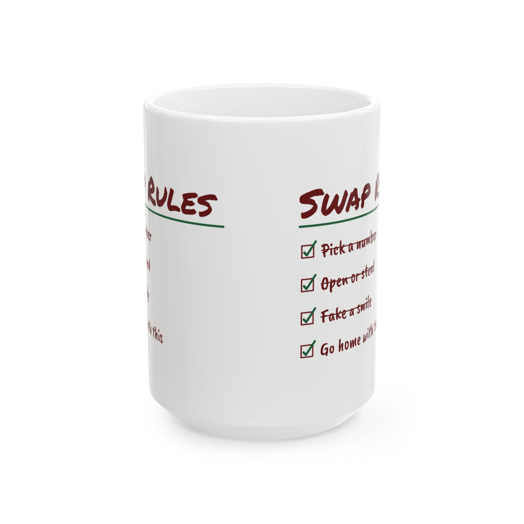 Funny White Elephant Coffee Mug Fake A Smile Go Home With This