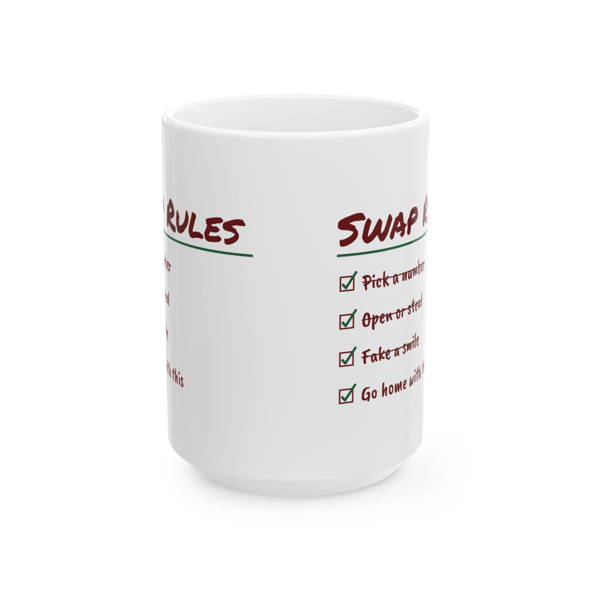 Funny White Elephant Coffee Mug Fake A Smile Go Home With This
