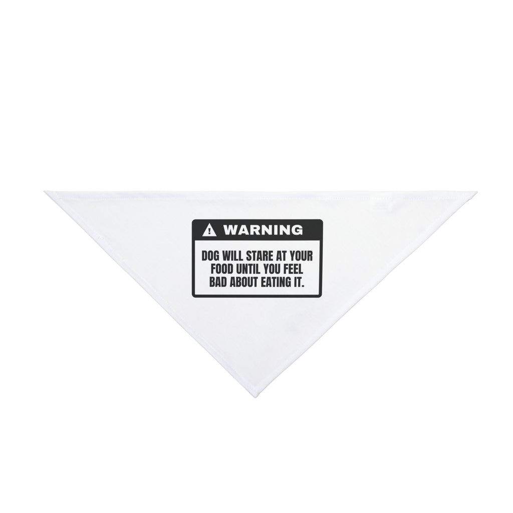 Funny Labrador Warning Label Dog Bandana Food Stare For Dog Owners