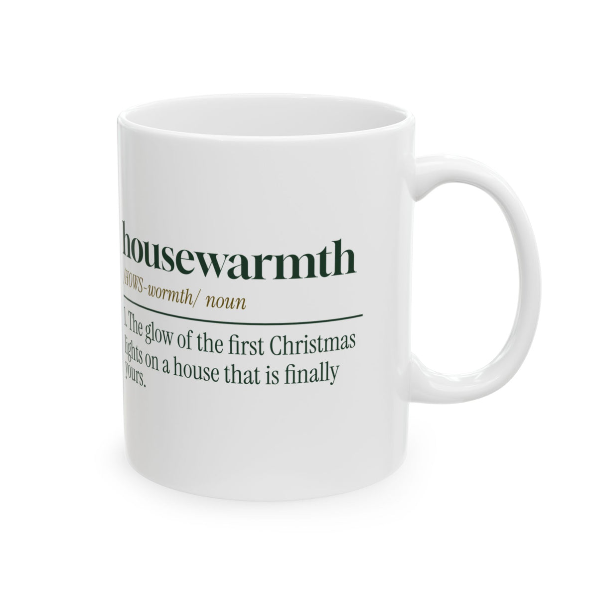 Christmas Coffee Mug Housewarmth Dictionary Definition New House