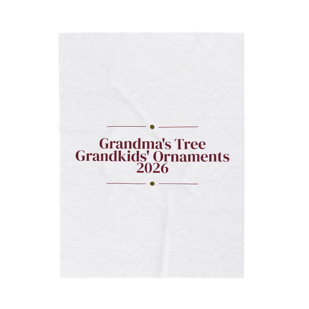 Christmas Throw Blanket Grandma's Tree Grandkids' Ornaments 2026