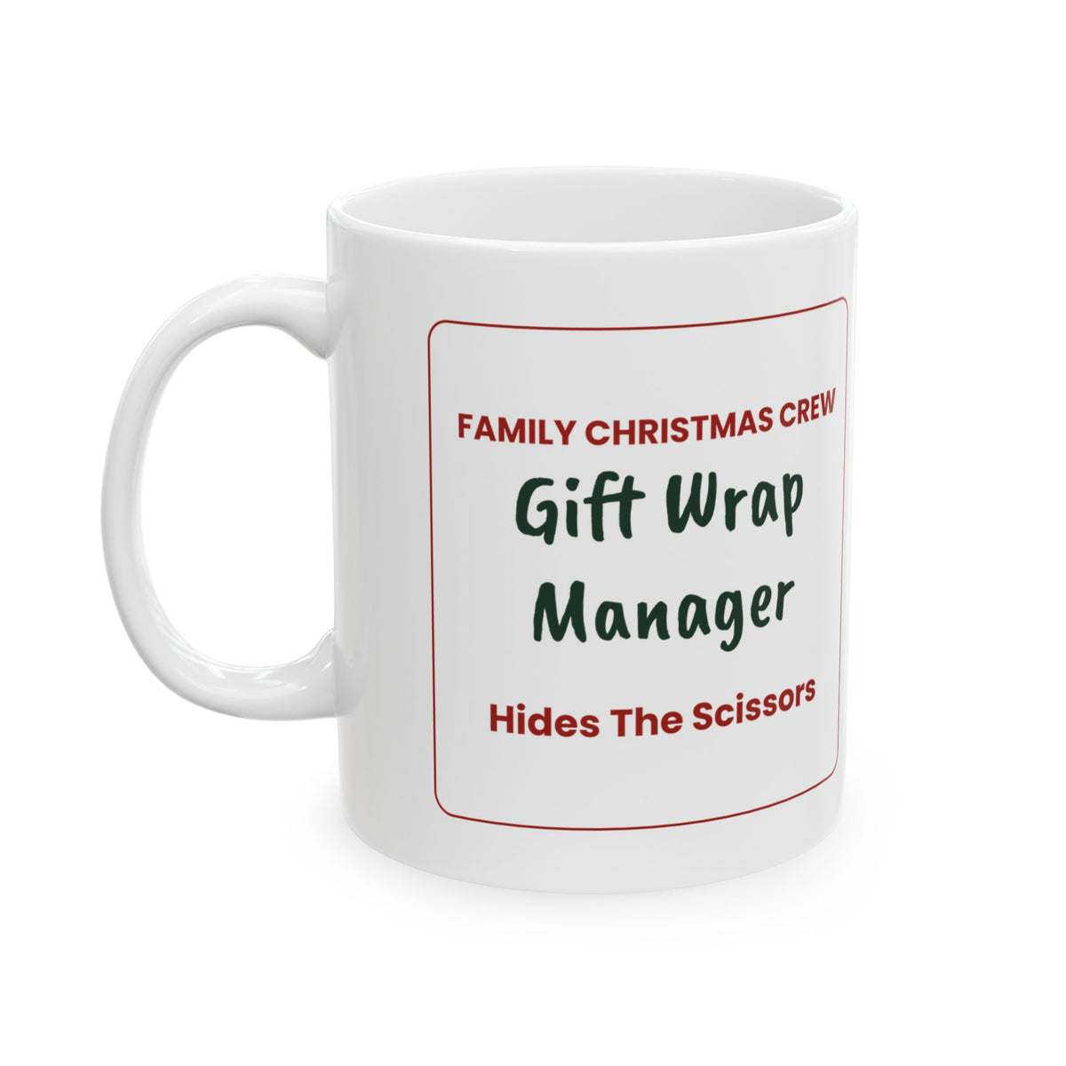 Matching Family Christmas Coffee Mug Gift Wrap Manager Family Crew