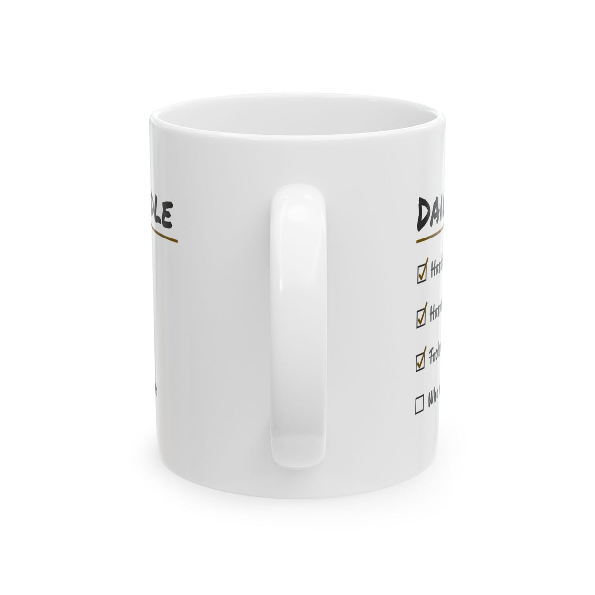 Funny Construction Mug Daily Huddle Checklist For Construction Workers