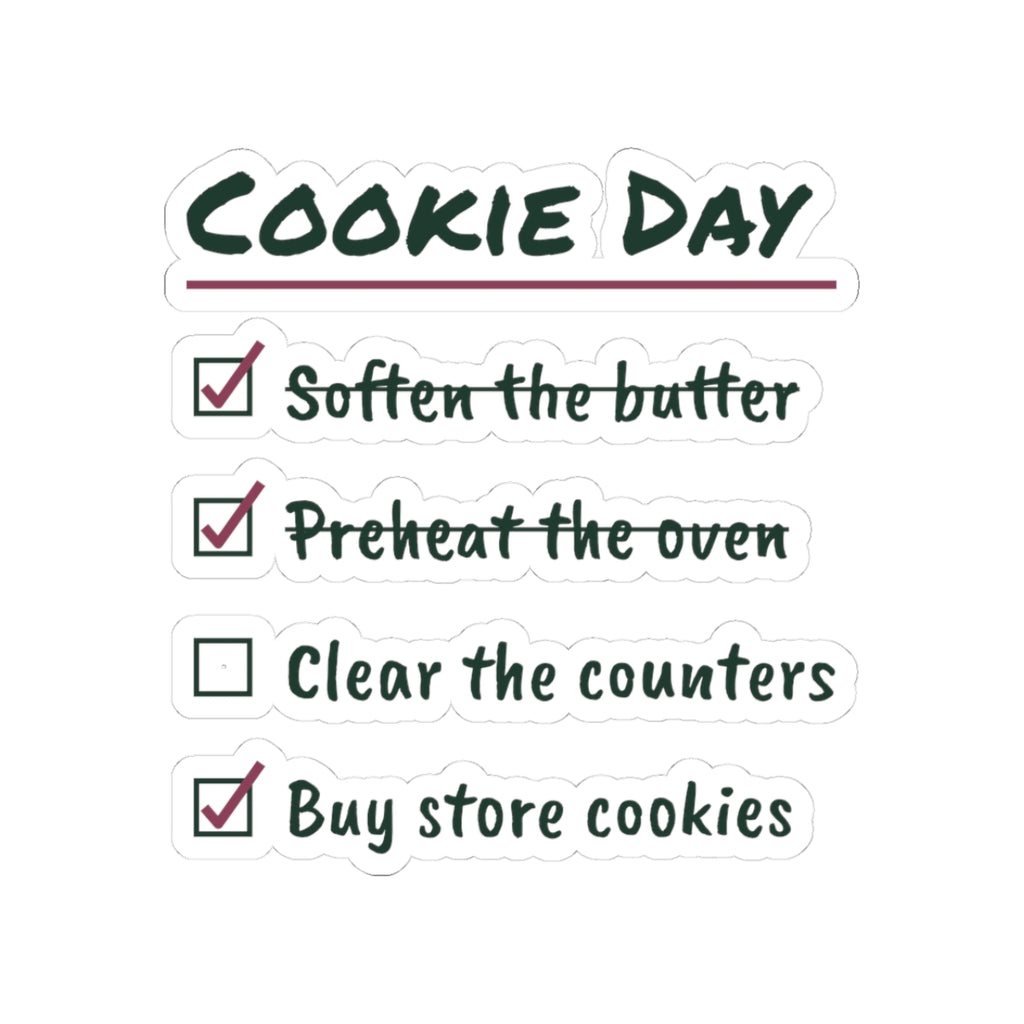 Funny Christmas Sticker Cookie Day Checklist For Bakers