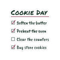Funny Christmas Sticker Cookie Day Checklist For Bakers
