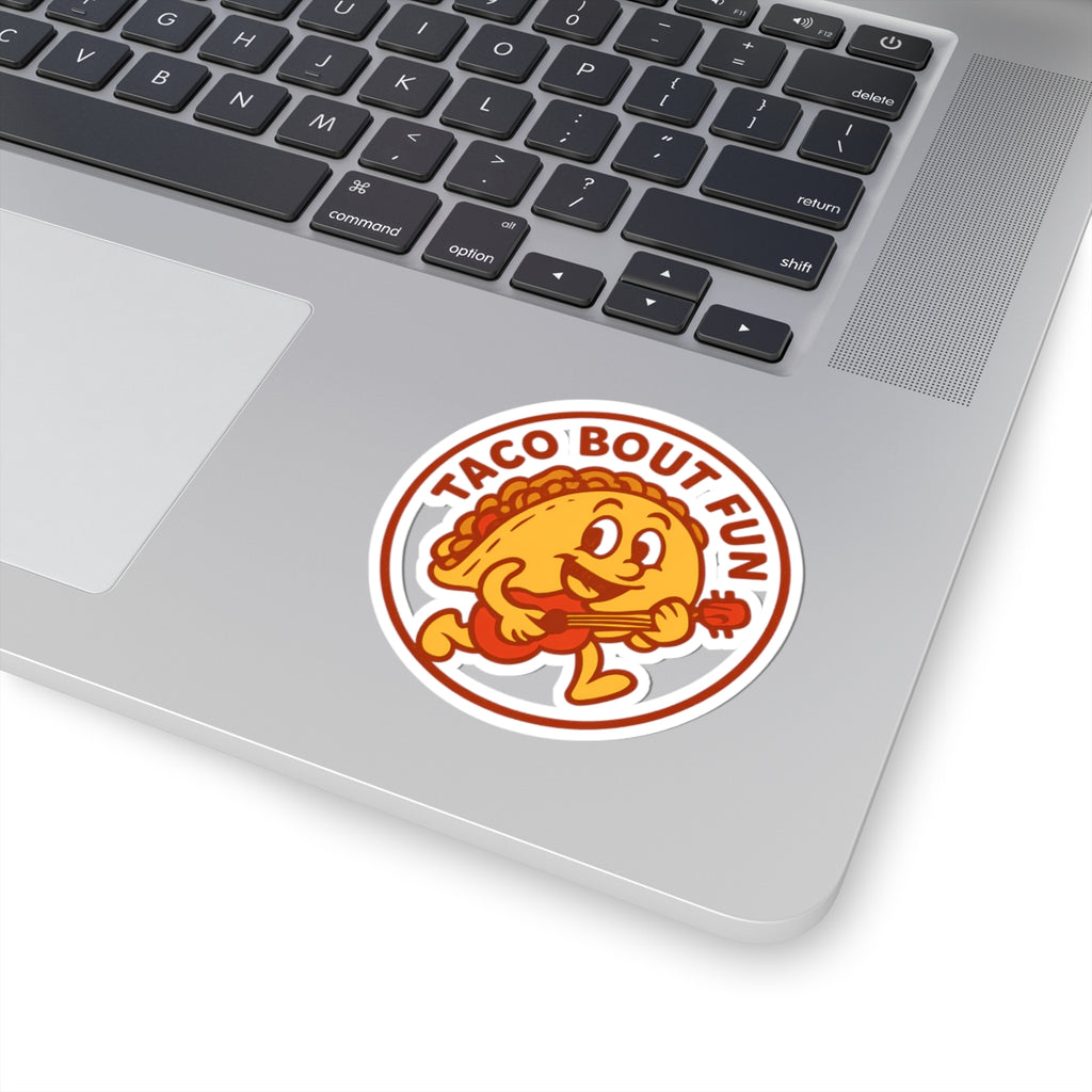 Taco Bout Fun Funny Retro Taco Pun Sticker