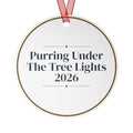 Cat Christmas Ornament 2026 Purring Under The Tree Lights Keepsake