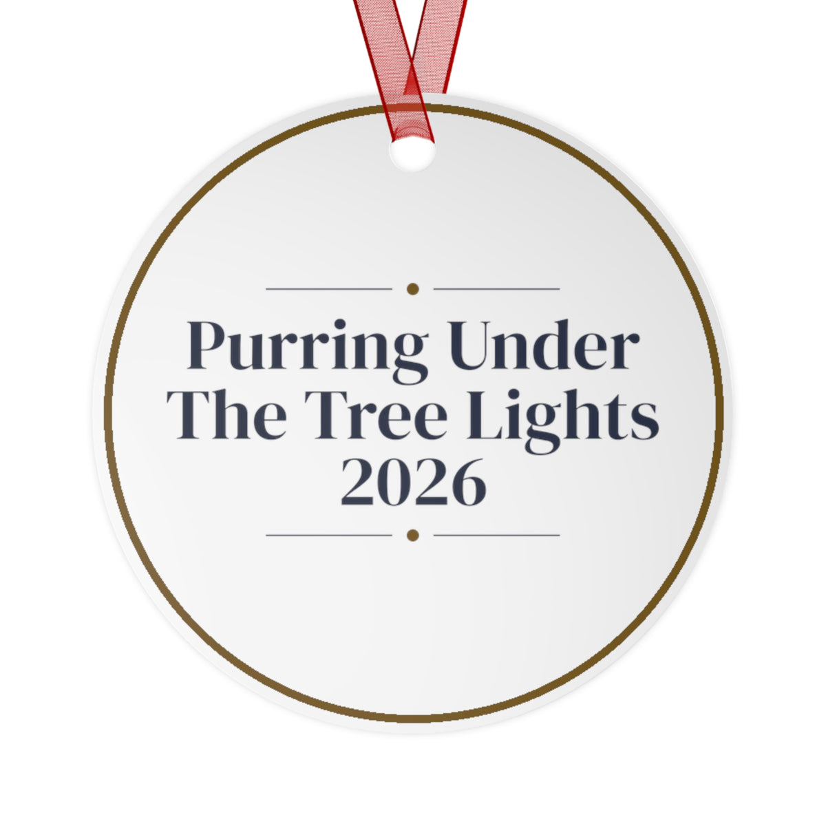 Cat Christmas Ornament 2026 Purring Under The Tree Lights Keepsake