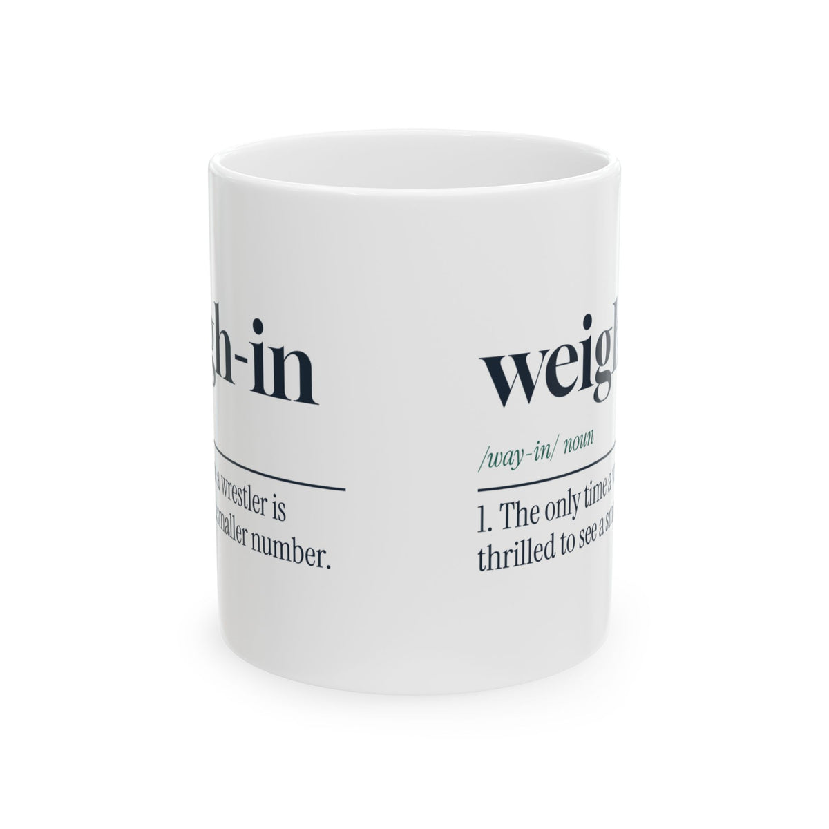 Funny Wrestling Mug Weigh-In Dictionary Definition