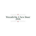 New Home Christmas Sticker Wreath On A New Door 2026