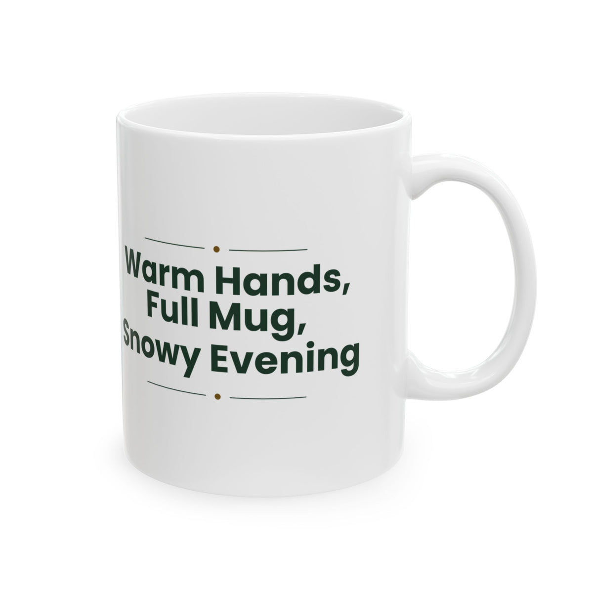 Christmas Hot Cocoa Coffee Mug Warm Hands Full Mug Snowy Evening