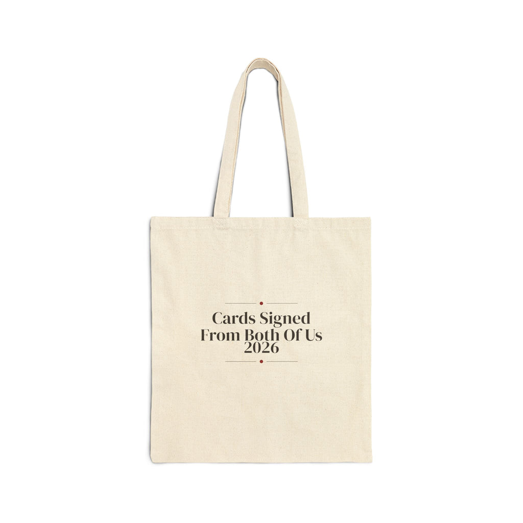 Newlywed Christmas Tote Bag Cards Signed From Both Of Us 2026