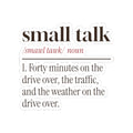 Funny Introvert Christmas Sticker Small Talk Dictionary Definition