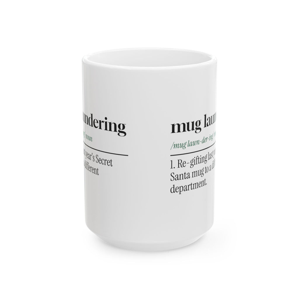 Funny Office Christmas Coffee Mug Mug Laundering Secret Santa Dictionary