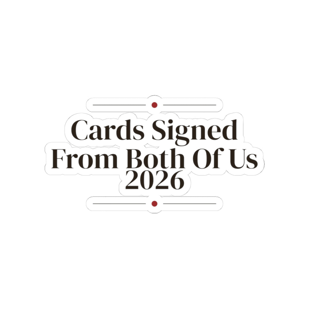 Newlywed Christmas Sticker Cards Signed From Both Of Us 2026