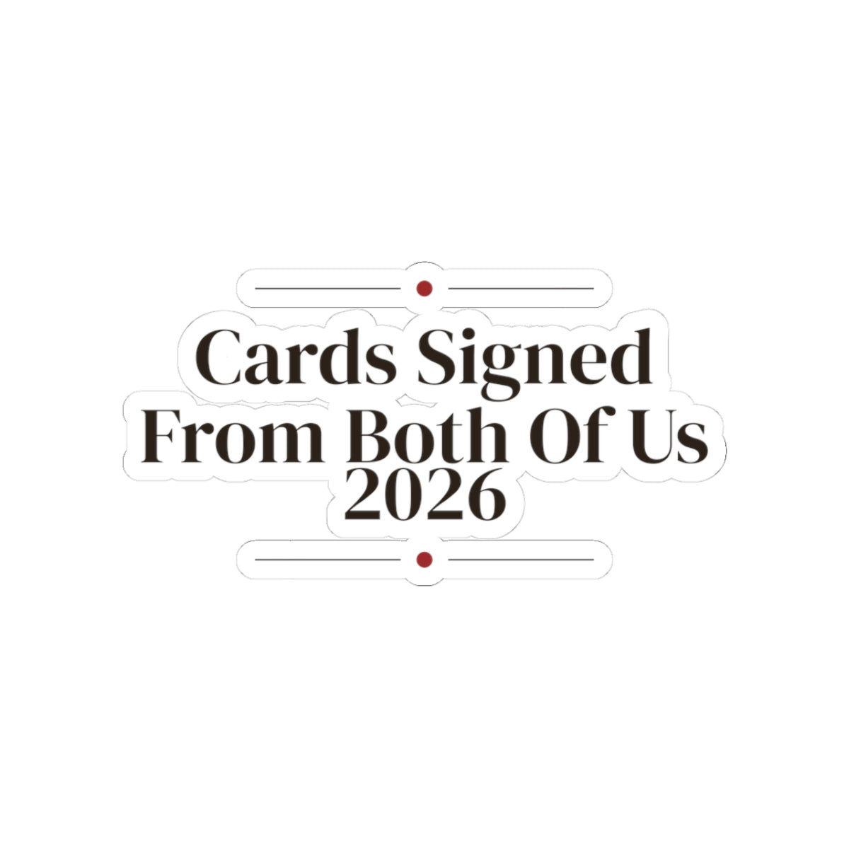 Newlywed Christmas Sticker Cards Signed From Both Of Us 2026