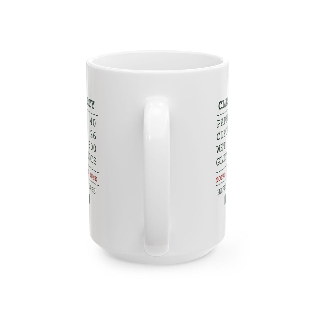 Funny Christmas Teacher Coffee Mug Classroom Party Receipt Glitter