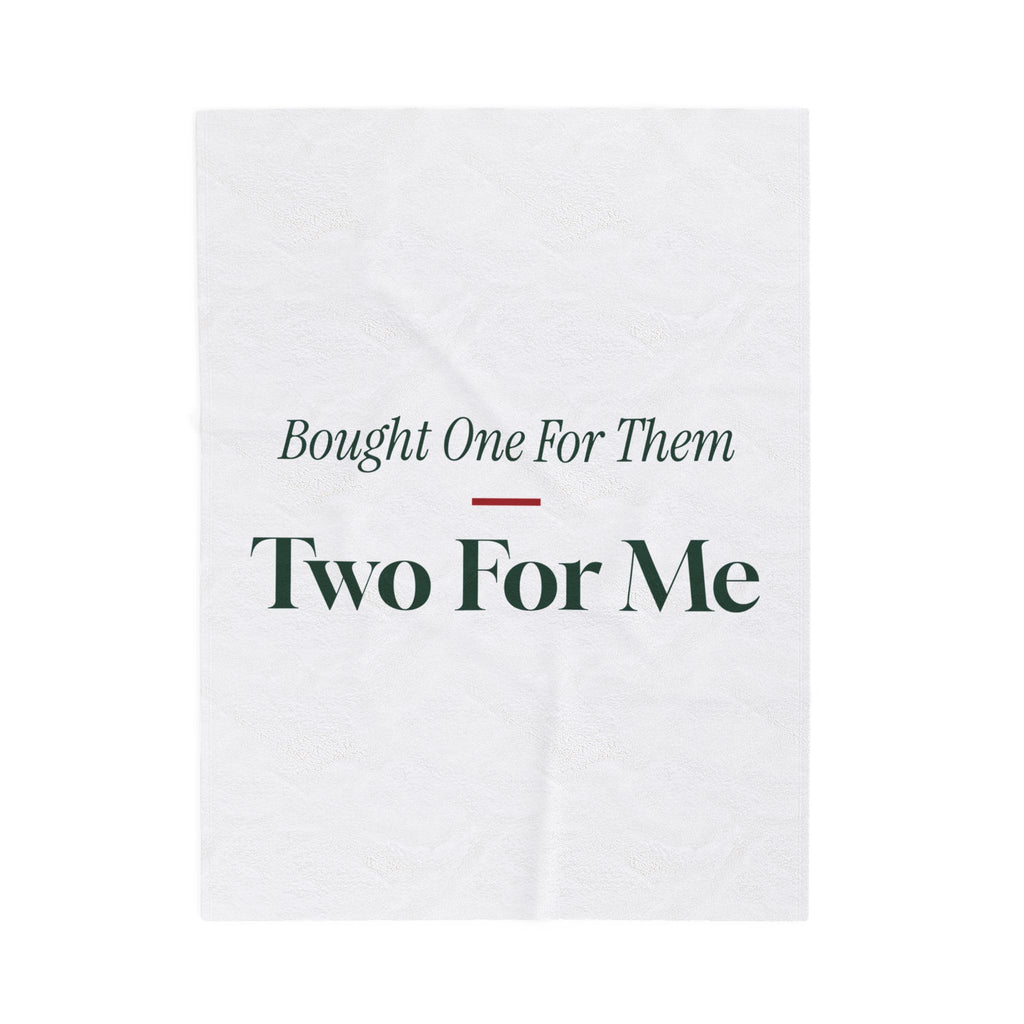 Funny Christmas Shopping Throw Blanket Bought One For Them Two For Me