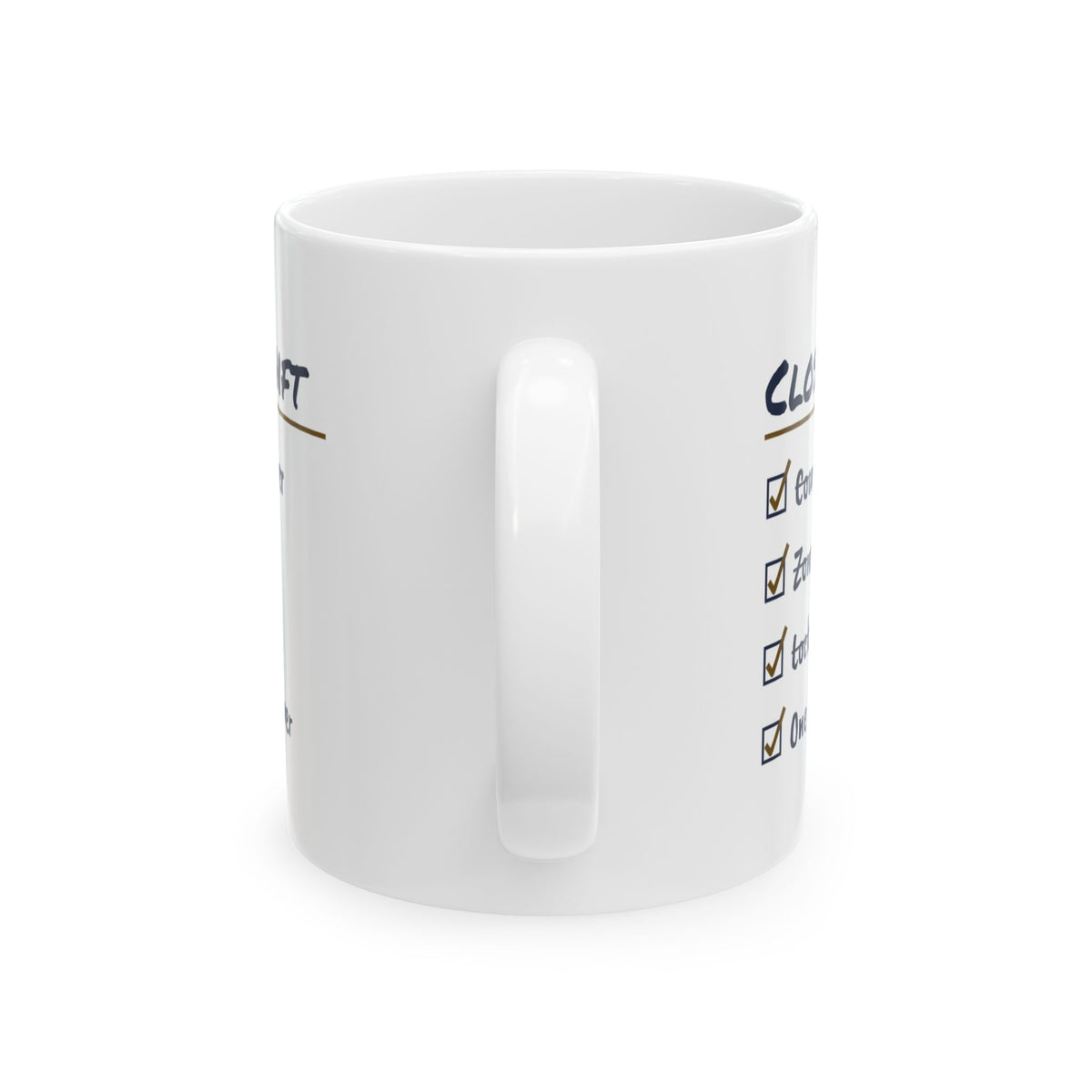 Funny Retail Worker Coffee Mug Closing Shift Checklist One Last Customer