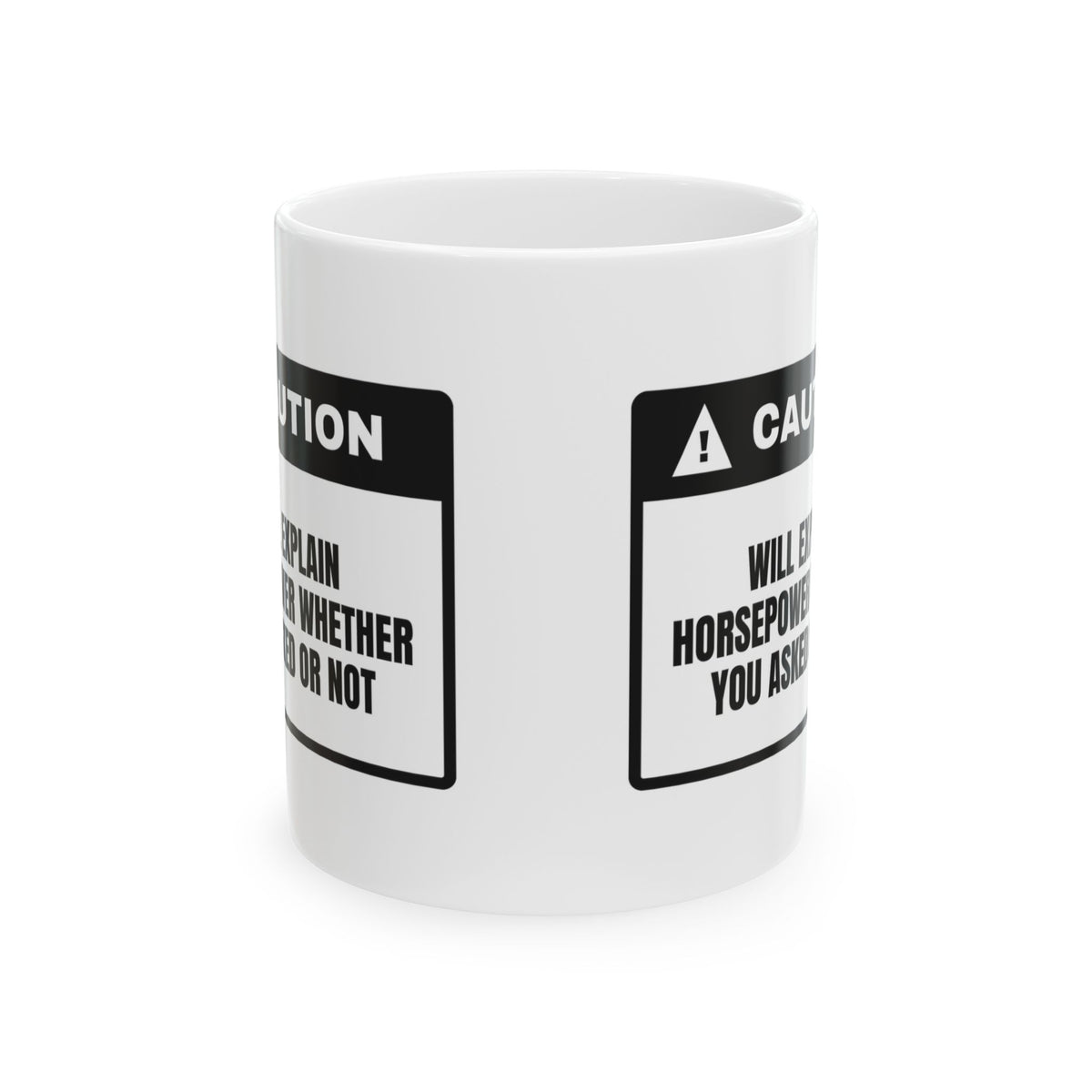 Car Guy Coffee Mug Caution Will Explain Horsepower