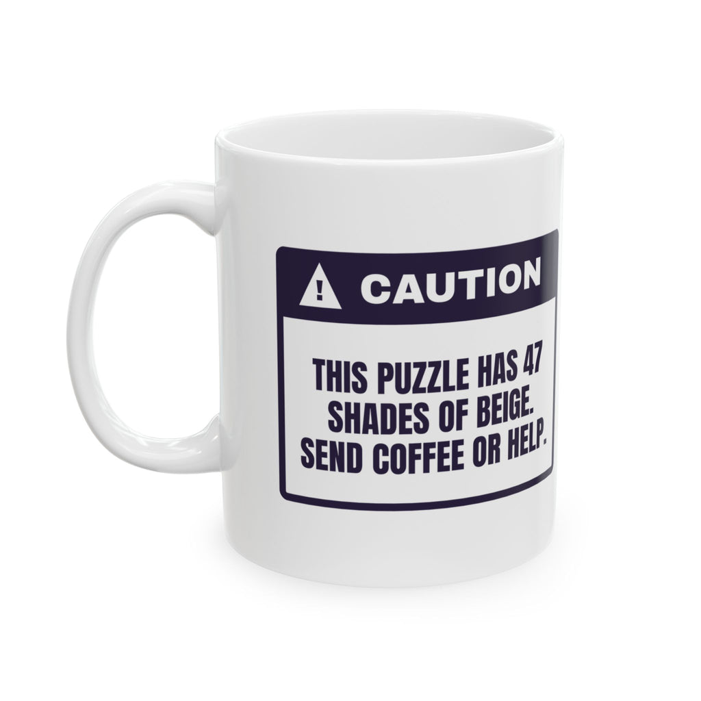Funny Puzzle Lover Mug 47 Shades Of Beige Send Coffee