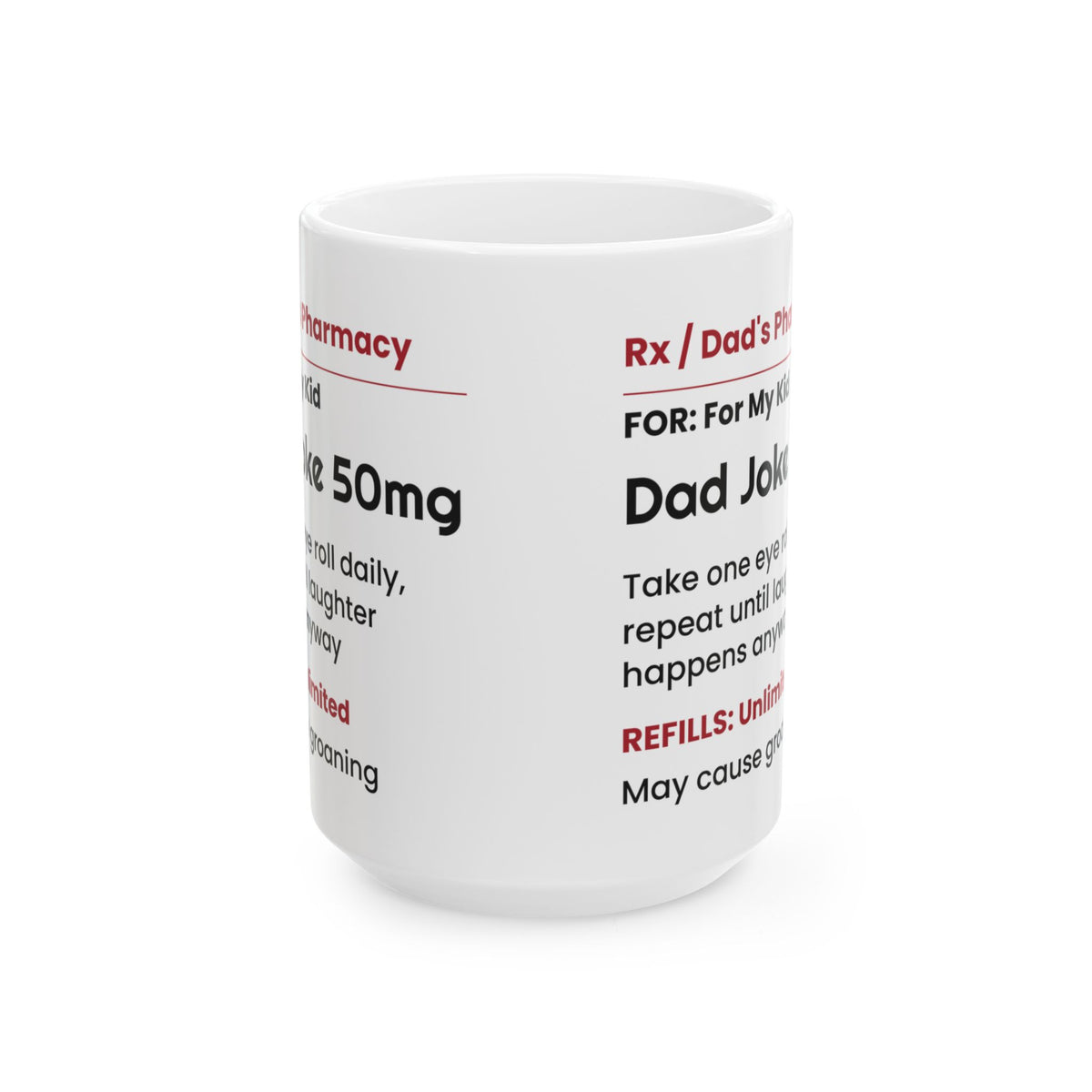 Funny Dad Coffee Mug Dad Joke Prescription For Dad Kids