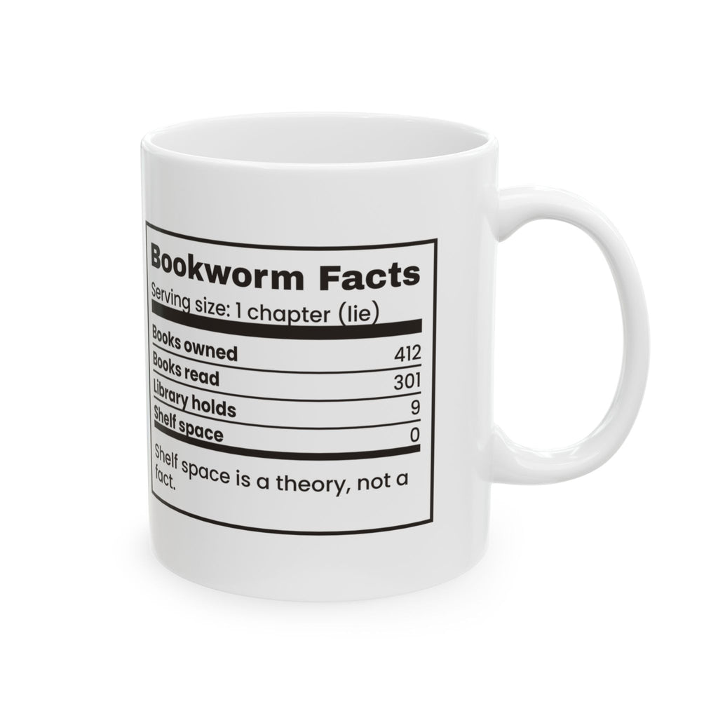 Funny Book Lover Coffee Mug Bookworm Facts Library Holds 9