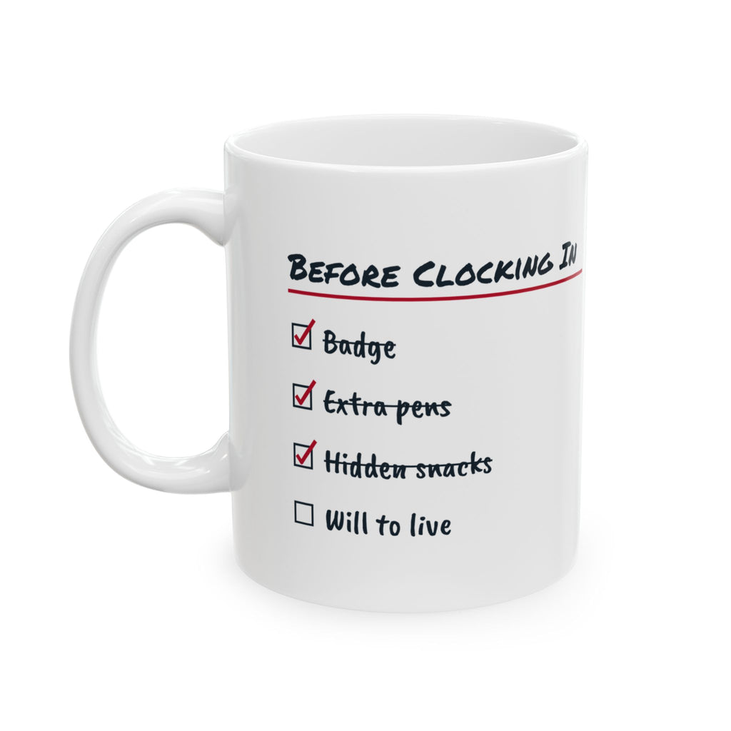 Funny Nurse Coffee Mug Will To Live Checklist