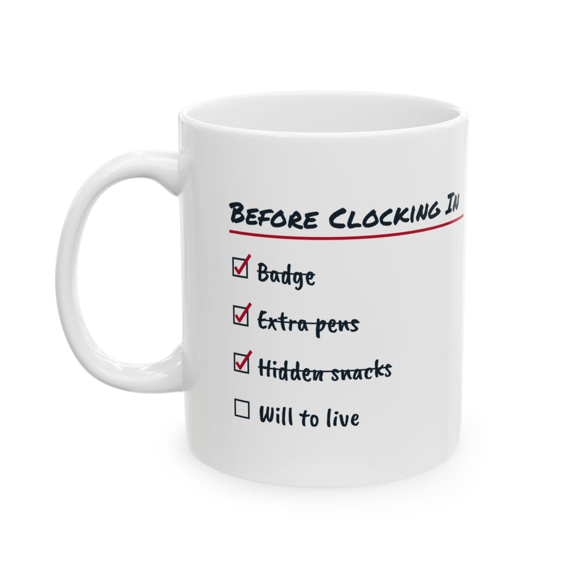 Funny Nurse Coffee Mug Will To Live Checklist