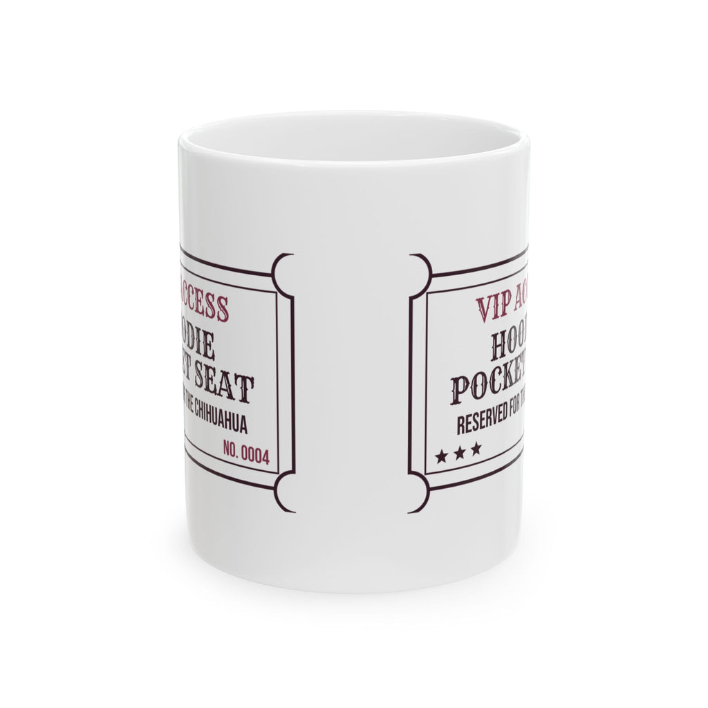 Funny Chihuahua Coffee Mug Hoodie Pocket Seat Ticket For Chi Moms