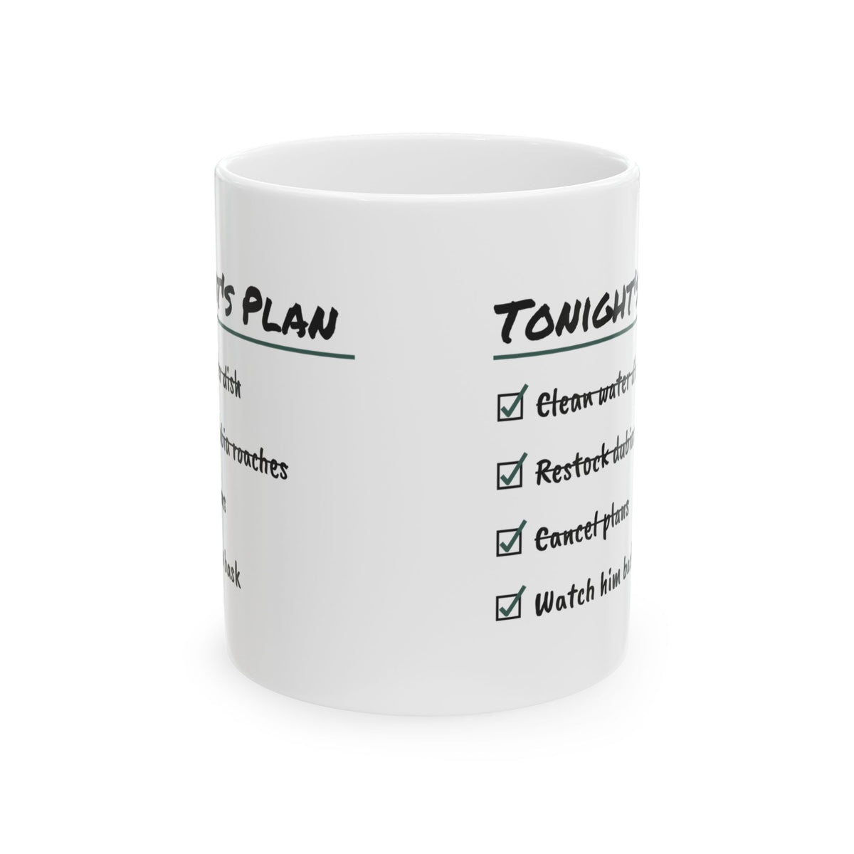 Reptile Owner Coffee Mug Tonight's Plan Bask