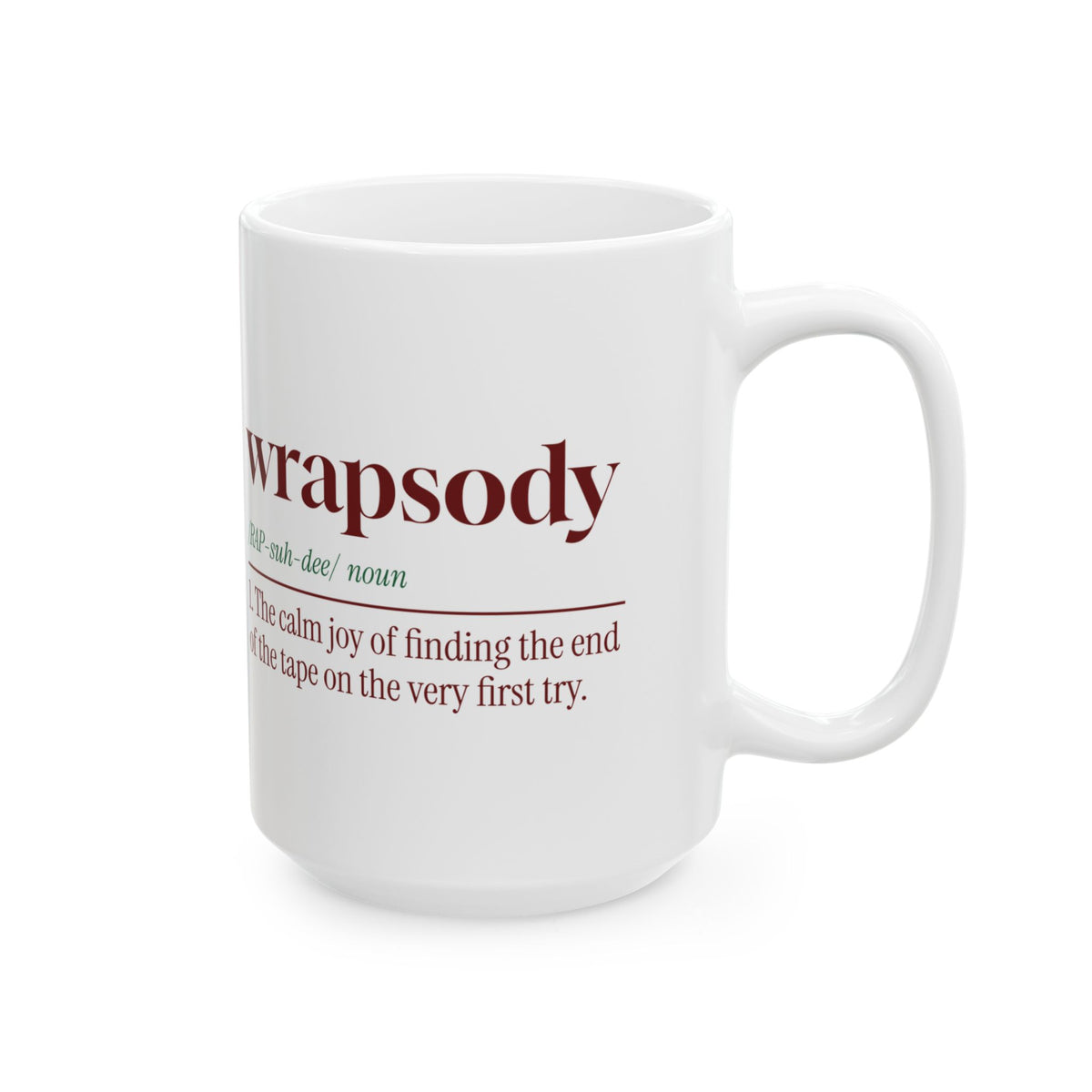 Funny Christmas Coffee Mug Wrapsody Dictionary Definition