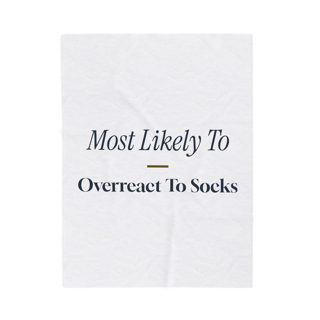 Funny Christmas Family Throw Blanket Most Likely To Overreact To Socks