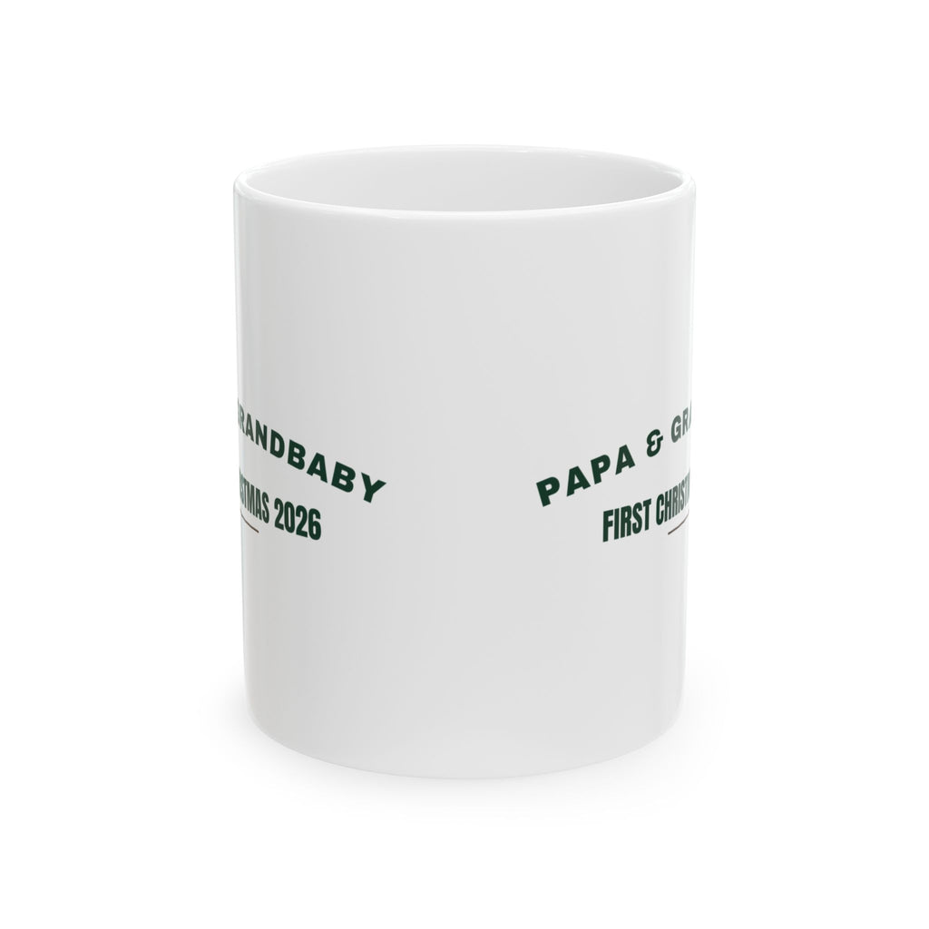 Papa And Grandbaby First Christmas 2026 Coffee Mug For Papa