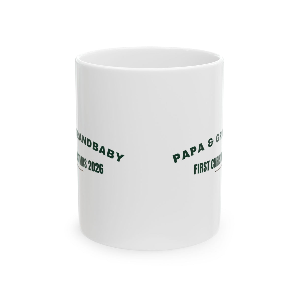 Papa And Grandbaby First Christmas 2026 Coffee Mug For Papa