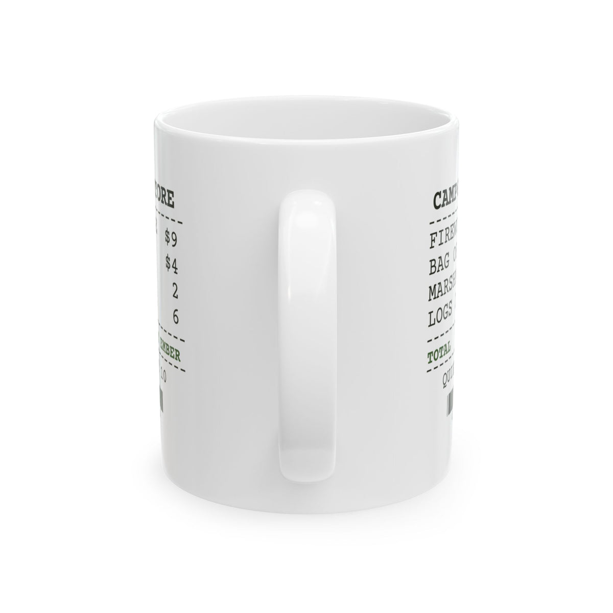 Camping Coffee Mug Nine Bucks For Six Logs Campground Store Receipt