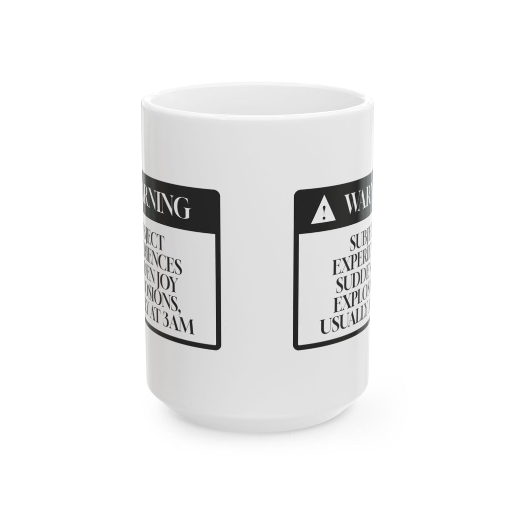 Funny Dog Zoomies Coffee Mug Warning Label For Dog Owners