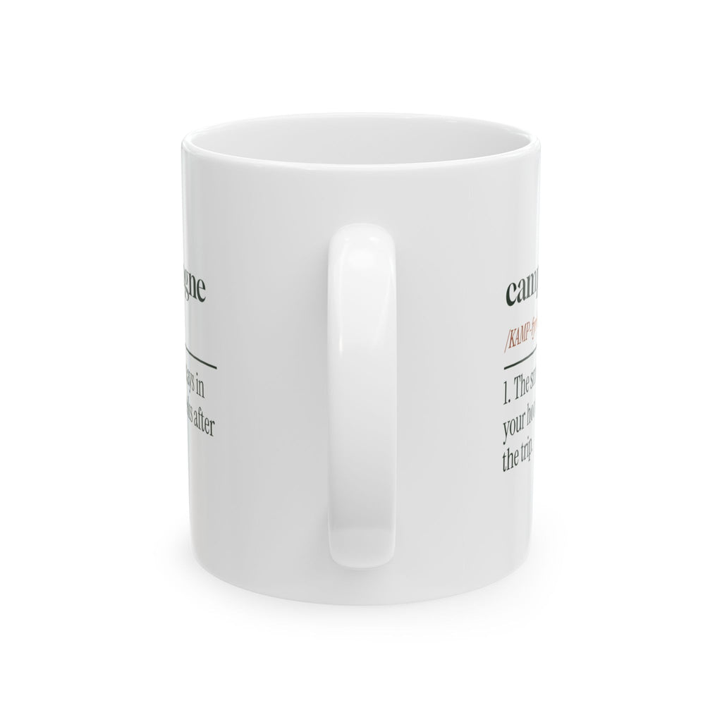 Funny Camping Coffee Mug Campfire Cologne Dictionary Definition